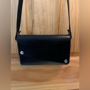 S Bag by Lemur Black Silver Hardware Made in Denmark Genuine Leather